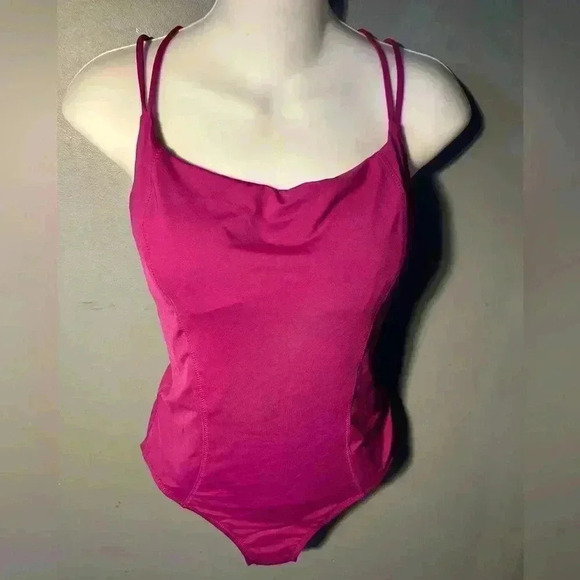 Athleta Magenta Pink One Piece Swim Suit, Size M - Picture 1 of 8